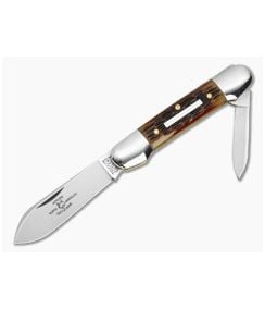 Great Eastern Cutlery Tidioute #16 Canoe Rogers Brown Jigged Bone 1095 Carbon Steel Two-Blade Pocket Knife (3.50" Closed) 162226 - GEC-162226-RBJB 1