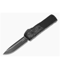 Guardian Tactical Mini Apex Black Aluminum Carbon Fiber Inlay MagnaMax Dark Stonewash OTF Automatic Knife (3.10" Blade) 17-2611 - GT-172611 1