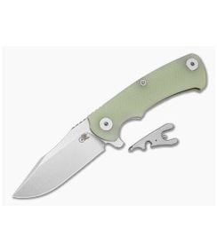 Hinderer Project X Clip Point Translucent G10 Stonewash Titanium and Stonewash S45VN Folding Knife (3.66") - HK-1955 1