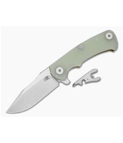 Hinderer Project X Clip Point Translucent G10 Bronze Anodized Titanium and Stonewash S45VN Folding Knife (3.66") - HK-1956 1