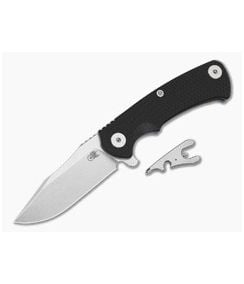 Hinderer Project X Clip Point Black G10 Blue Anodized Titanium and Stonewash S45VN Folding Knife (3.66") - HK-1958 1