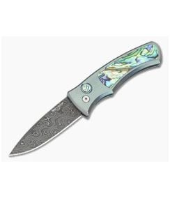 Protech Duke 2 Custom Seafoam Green Titanium Handle Damascus Blade - PT-2026DUKE-CUSTOM005 1