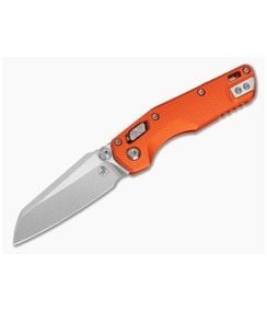 Microtech MSI Mini RAM-LOK Orange Fluted Aluminum M390MK Stonewash Folding Knife (3.19" Blade) 210M-10FLOR - MT-210M-10FLOR 1