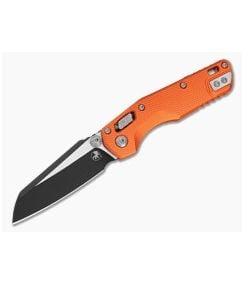 Microtech MSI Mini RAM-LOK Orange Fluted Aluminum M390MK Black Folding Knife (3.19" Blade) 210M-1FLOR - MT-210M-1FLOR 1