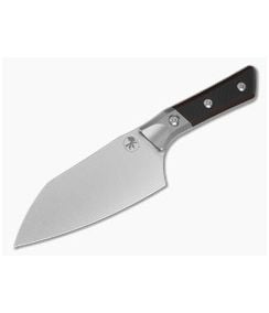 Microtech Santoku 6" Black Cherry G10 Bead Blasted Titanium Bolster M390MK Stonewash Kitchen Knife (6.00" Blade) 3200B-10BC - MT-3200B-10BC 1