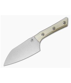 Microtech Santoku 4" Ivory White G10 M390MK Kitchen Knife (4.20" Blade) 3300-10IV - MT-3300-10IV 1