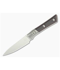 Microtech Paring Knife Black Cherry G10 Titanium Bolster Stonewash - MT-3500B-10BC 1