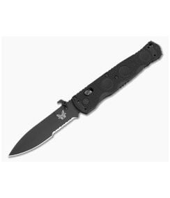 Benchmade Mini SOCP Folder Black G10 S30V Graphite Black Cerakote Partially Serrated AXIS Lock Knife (3.76" Blade) 393SBK - BM-393SBK 1