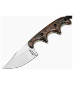 Alan Folts Custom Minimalist Bowie Copper FatCarbon Hand Rubbed CPM-154 EDC Fixed Blade Knife (2.06") - CU-5324 1