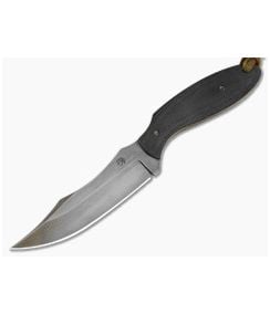 Aaron Frederick 1084 Forced Patina Black G10 Persian-Inspired Custom Fixed Blade Knife (4.06") - CU-5343 1