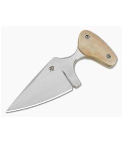 Aaron Frederick Polished Fossil Walrus Ivory Spear Point Custom Push Dagger (2.50") - CU-5347 1