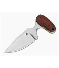 Aaron Frederick Red Black Carbon Fiber Drop Point Custom Push Dagger Fixed Blade Knife (2.12") - CU-5349 1