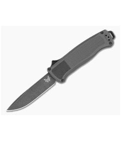 Benchmade 5371BK-05 Shootout Drop Point Dark Gray Grivory S30V Black DLC Battlewash OTF Automatic Knife (3.49" Blade) - BM-5371BK-05 1