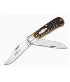 Great Eastern Cutlery Northfield UN-X-LD #72 French Creek Trapper Antique Yellow Jigged Bone 1095 Carbon Steel Two-Blade Pocket Knife (3.87" Closed) 728226 - GEC-728226-AYJB 1