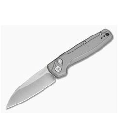 Kershaw Launch 24 Gray Aluminum 14C28N Stonewash Automatic Knife (3.00" Blade) 7405 - KS-7405 1
