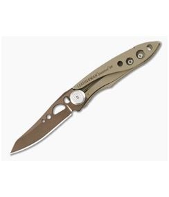 Leatherman Skeletool KB Sandstorm Tan Aluminum 420HC Cerakote Liner Lock Knife (2.60" Blade) 833562 - LM-833562 1