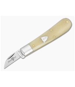 Great Eastern Cutlery Tidioute #93 Johnny On The Spot Small Blade Smooth White Bone 1095 Carbon Steel Folding Pocket Carving Knife (3.87" Closed) 930126S - GEC-930126S-SWB 1
