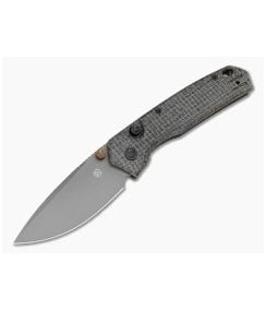 Vosteed Psyop 299 Black Micarta S35VN Destroyer Gray Button Lock Folding Knife (2.99") - VSD-A2230 1