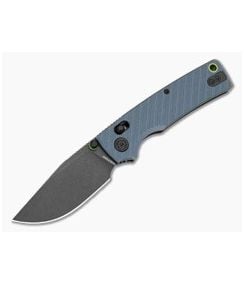 Vosteed Porcupine ModSwap Blue G10 Crossbar Lock 154CM Blackwash Folding Knife (3.08") - VSD-A3102 1