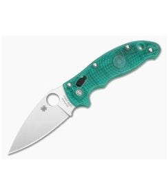 Spyderco Manix 2 Lightweight Mystic Green FRCP Satin CPM-20CV Folding Knife (3.37" Blade) Pre-Owned C101PMGR2 - SP-C101PMGR2 1
