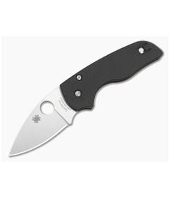 Spyderco Lil Native Smooth Black G10 Satin CPM CruWear Folding Knife (2.47") Pre-Owned C230GPCW - SP-C230GPCW 1