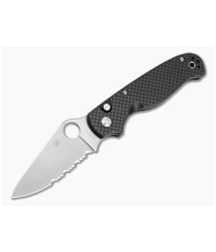 Spyderco ButtonUp Carbon Fiber Satin Serrated - SP-C275CFPS 1
