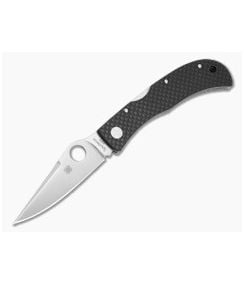 Spyderco Jess Horn Carbon Fiber CRU-WEAR Satin Spear Point Lockback Folding Knife (3.19" Blade) C38CFP - SP-C38CFP 1