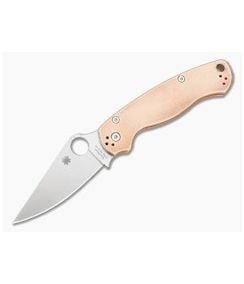 Spyderco Para Military 2 Copper Satin CPM REX 45 Folding Knife (3.45") Pre-Owned C81CUP2 - SP-C81CUP2 1