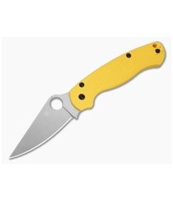 Spyderco Para Military 2 Lightweight Salt MagnaCut Yellow FRN Compression Lock Knife (3.47" Blade) C81PYL2 - SP-C81PYL2 1