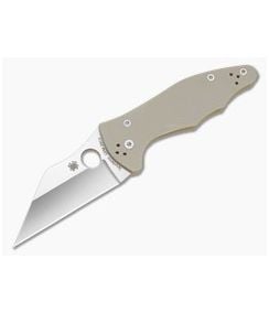 Spyderco Yojimbo 2 Tan G10 Satin CPM-20CV Folding Knife (3.11") Pre-Owned C85GPTN2 - SP-C85GPTN2 1