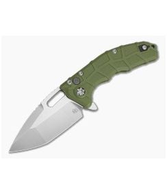Heretic Martyr Manual OD Green Polymer MagnaCut Stonewash Button Lock Flipper (3.50" Blade) H057-2A-GRN - HRT-H057-2A-GRN 1