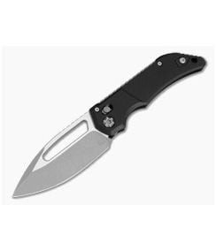 Heretic Koschei Black Aluminum MagnaCut Battleworn Crossbar Lock Knife (3.50" Blade) H061-5A - HRT-H061-5A 1