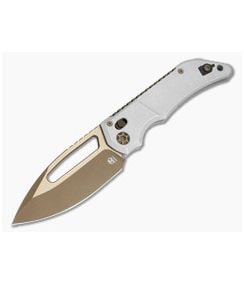 Heretic Koschei Blizzardworn Aluminum MagnaCut Battleworn Bronze Crossbar Lock Knife (3.50" Blade) H061-7A-BLZ - HRT-H061-7A-BLZ 1