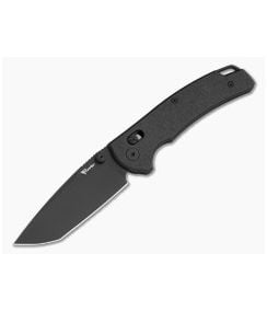 Reate Horizon X Tanto Black Fatcarbon Glass Nitro-X7 Black PVD Crossbar Lock Knife (3.20" Blade) - RK-HRZN-X-12 1