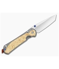Chris Reeve Large Sebenza 31 Left Hand Tanto Box Elder MIM Clip Rust Lanyard - CRK-L31-1133-173-001 1