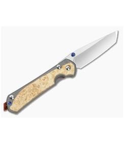 Chris Reeve Large Sebenza 31 Left Hand Tanto Box Elder MIM Clip Rust Lanyard - CRK-L31-1133-173-003 1