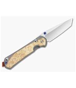 Chris Reeve Large Sebenza 31 Left Hand Tanto Box Elder MIM Clip Rust Lanyard - CRK-L31-1133-173-005 1
