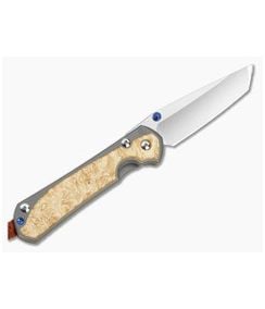 Chris Reeve Large Sebenza 31 Left Hand Tanto Box Elder MIM Clip Rust Lanyard - CRK-L31-1133-173-006 1