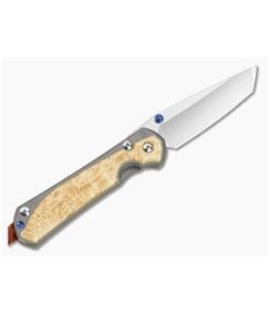 Chris Reeve Large Sebenza 31 Left Hand Tanto Box Elder MIM Clip Rust Lanyard - CRK-L31-1133-173-009 1