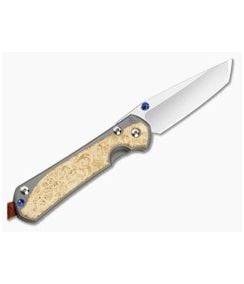 Chris Reeve Large Sebenza 31 Left Hand Tanto Box Elder MIM Clip Rust Lanyard - CRK-L31-1133-173 1