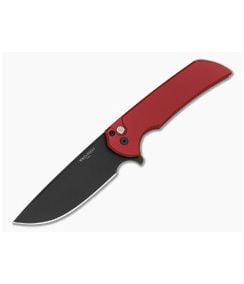 Protech Mordax Red Aluminum Handle DLC Black Magnacut Button Lock Flipper Folding Knife (3.50") MX103-LTD-RED - PT-MX103-LTD-RED 1