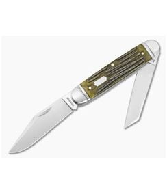 RoseCraft Briarpatch Jack Vintage Jigged Bone 14C28N Stainless Two-Blade Pocket Knife (4.00" Closed) RCT012-VJB - RCB-RCT012-VJB 1