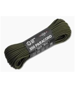 Atwood Rope 550 Paracord Olive Drab (100 Feet) RG023H - AWR-RG023H 1