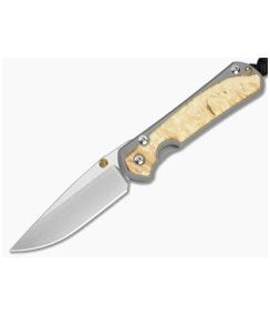 Chris Reeve Small Sebenza 31 Box Elder Wood Stonewash MagnaCut Folding Knife (2.99" Blade) S31-1108-018 - CRK-S31-1108-018 1