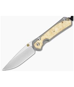 Chris Reeve Small Sebenza 31 Box Elder Wood Stonewash MagnaCut Folding Knife (2.99" Blade) S31-1108-019 - CRK-S31-1108-019 1