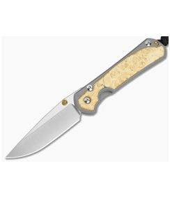 Chris Reeve Small Sebenza 31 Box Elder Wood Stonewash MagnaCut Folding Knife (2.99" Blade) S31-1108-020 - CRK-S31-1108-020 1