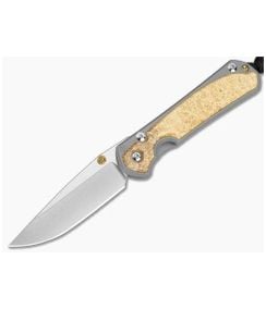 Chris Reeve Small Sebenza 31 Box Elder Wood Stonewash MagnaCut Folding Knife (2.99" Blade) S31-1108-022 - CRK-S31-1108-022 1