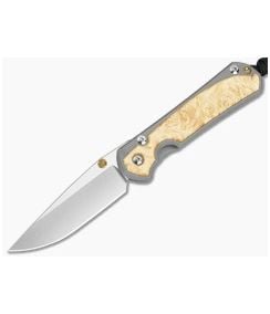 Chris Reeve Small Sebenza 31 Box Elder Wood Stonewash MagnaCut Folding Knife (2.99" Blade) S31-1108-024 - CRK-S31-1108-024 1