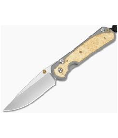 Chris Reeve Small Sebenza 31 Box Elder Wood Stonewash MagnaCut Folding Knife (2.99" Blade) S31-1108-025 - CRK-S31-1108-025 1