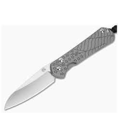 Chris Reeve Small Sebenza 31 Insingo Forever Flag Glass Blasted Titanium MagnaCut Folding Knife (2.94" Blade) S31-1508 - CRK-S31-1508 1